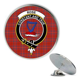 ScotsTee Shop Scottish Rose of Kilravock Ancient Metal Tartan Lapel Pin Scottish Clan Crest Badge