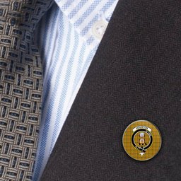 ScotsTee Shop Scottish Houston Ancient Metal Tartan Lapel Pin Scottish Clan Crest Badge