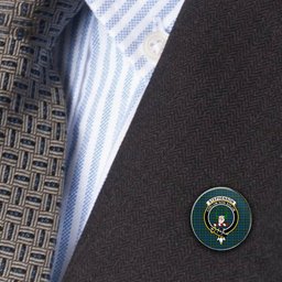 ScotsTee Shop Scottish Stephenson Hunting 2 Metal Tartan Lapel Pin Scottish Clan Crest Badge