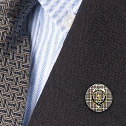 ScotsTee Shop Scottish Stewart Dress Modern SC Metal Tartan Lapel Pin Scottish Clan Crest Badge