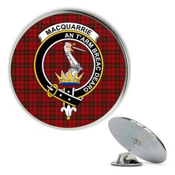 ScotsTee Shop Scottish MacQuarrie 6 Metal Tartan Lapel Pin Scottish Clan Crest Badge