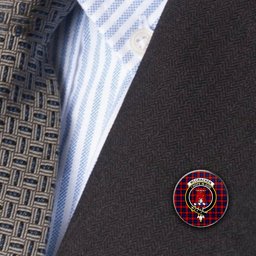 ScotsTee Shop Scottish McCracken Metal Tartan Lapel Pin Scottish Clan Crest Badge