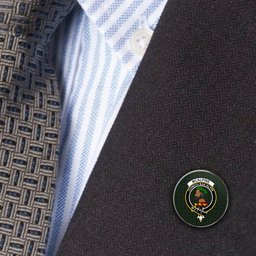 ScotsTee Shop Scottish McAlpine Metal Tartan Lapel Pin Scottish Clan Crest Badge