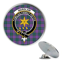 ScotsTee Shop Scottish Wardlaw Ancient Metal Tartan Lapel Pin Scottish Clan Crest Badge