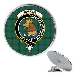 ScotsTee Shop Scottish Walker Hunting Ancient Metal Tartan Lapel Pin Scottish Clan Crest Badge