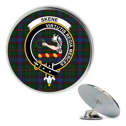 ScotsTee Shop Scottish Skene Metal Tartan Lapel Pin Scottish Clan Crest Badge
