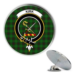 ScotsTee Shop Scottish Kircaldy SC Metal Tartan Lapel Pin Scottish Clan Crest Badge