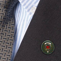 ScotsTee Shop Scottish MacDuff Hunting Ancient Metal Tartan Lapel Pin Scottish Clan Crest Badge