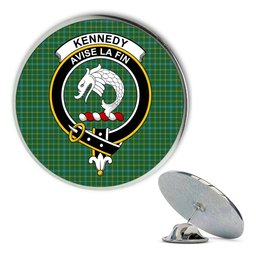 ScotsTee Shop Scottish Kennedy Irish Ancient Metal Tartan Lapel Pin Scottish Clan Crest Badge