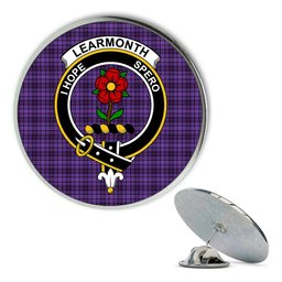 ScotsTee Shop Scottish Learmonth Family Herts Metal Tartan Lapel Pin Scottish Clan Crest Badge