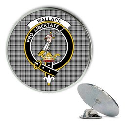 ScotsTee Shop Scottish Wallace Dress Metal Tartan Lapel Pin Scottish Clan Crest Badge