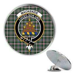 ScotsTee Shop Scottish MacKenzie MacGregor-Hastie Metal Tartan Lapel Pin Scottish Clan Crest Badge