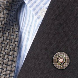 ScotsTee Shop Scottish McFarlane Dress Ancient Metal Tartan Lapel Pin Scottish Clan Crest Badge