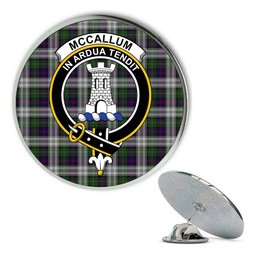 ScotsTee Shop Scottish McCallum Dress Metal Tartan Lapel Pin Scottish Clan Crest Badge