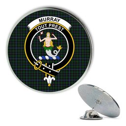 ScotsTee Shop Scottish Murray 1830-40 Metal Tartan Lapel Pin Scottish Clan Crest Badge