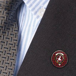 ScotsTee Shop Scottish Riddell Metal Tartan Lapel Pin Scottish Clan Crest Badge