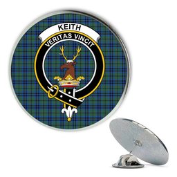ScotsTee Shop Scottish Keith Metal Tartan Lapel Pin Scottish Clan Crest Badge