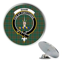 ScotsTee Shop Scottish Shaw of Tordarroch Hunting Ancient Metal Tartan Lapel Pin Scottish Clan Crest Badge