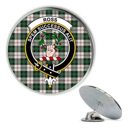 ScotsTee Shop Scottish Ross Arisaid Ancient Metal Tartan Lapel Pin Scottish Clan Crest Badge