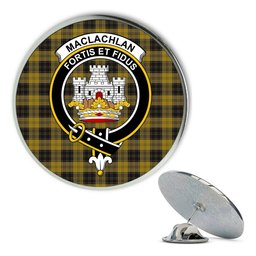 ScotsTee Shop Scottish MacLachlan 4 Metal Tartan Lapel Pin Scottish Clan Crest Badge