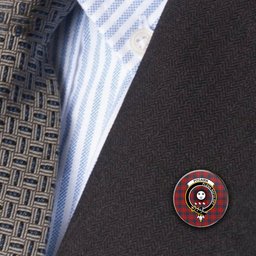 ScotsTee Shop Scottish Pitcairn Heritage Modern Metal Tartan Lapel Pin Scottish Clan Crest Badge