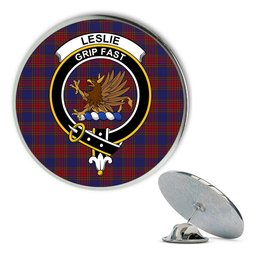 ScotsTee Shop Scottish Leslie J Cant Metal Tartan Lapel Pin Scottish Clan Crest Badge