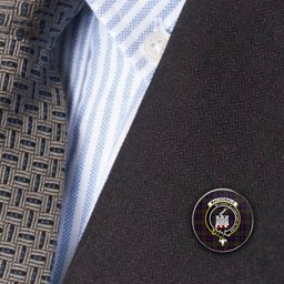 ScotsTee Shop Scottish MacDonald of Clan Ranald Metal Tartan Lapel Pin Scottish Clan Crest Badge