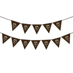 ScotsTee Shop Scottish Ainslie 2 Crest Tartan Triangle Flags Tartan Bunting, Pennants (12pcs)
