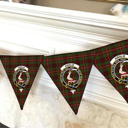 ScotsTee Shop Scottish Ainslie 2 Crest Tartan Triangle Flags Tartan Bunting, Pennants (12pcs)