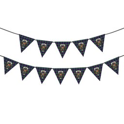 ScotsTee Shop Scottish Baillie Highland Society Ancient Crest Tartan Triangle Flags Tartan Bunting, Pennants (12pcs)