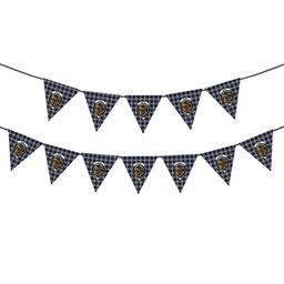 ScotsTee Shop Scottish Baird Dress Crest Tartan Triangle Flags Tartan Bunting, Pennants (12pcs)