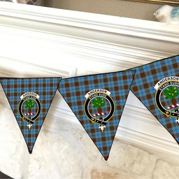 ScotsTee Shop Scottish Anderson SC Crest Tartan Triangle Flags Tartan Bunting, Pennants (12pcs)
