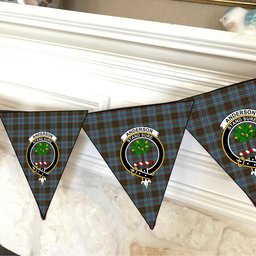 ScotsTee Shop Scottish Anderson Crest Tartan Triangle Flags Tartan Bunting, Pennants (12pcs)