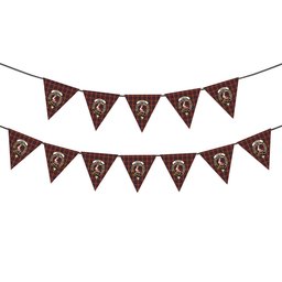 ScotsTee Shop Scottish Ainslie SC Crest Tartan Triangle Flags Tartan Bunting, Pennants (12pcs)