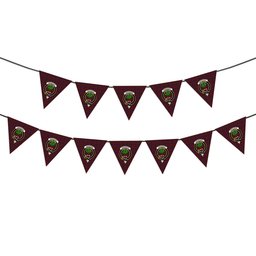 ScotsTee Shop Scottish Anderson of Kinnedear Red Crest Tartan Triangle Flags Tartan Bunting, Pennants (12pcs)