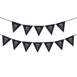 ScotsTee Shop Scottish Baillie Highland Society Crest Tartan Triangle Flags Tartan Bunting, Pennants (12pcs)
