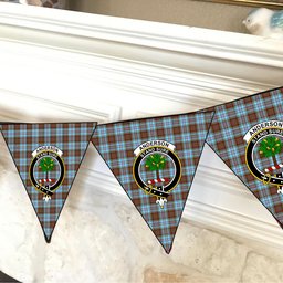 ScotsTee Shop Scottish Anderson Ancient Crest Tartan Triangle Flags Tartan Bunting, Pennants (12pcs)
