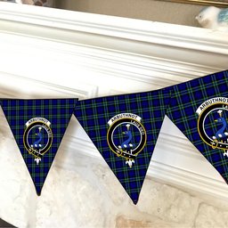 ScotsTee Shop Scottish Arbuthnot Modern Crest Tartan Triangle Flags Tartan Bunting, Pennants (12pcs)
