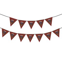 ScotsTee Shop Scottish Bruce New Modern Crest Tartan Triangle Flags Tartan Bunting, Pennants (12pcs)