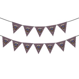 ScotsTee Shop Scottish Bruce of Kinnaird Dress (Dance) Crest Tartan Triangle Flags Tartan Bunting, Pennants (12pcs)