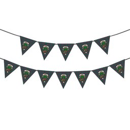 ScotsTee Shop Scottish Cairns of Finavon Ancient Crest Tartan Triangle Flags Tartan Bunting, Pennants (12pcs)