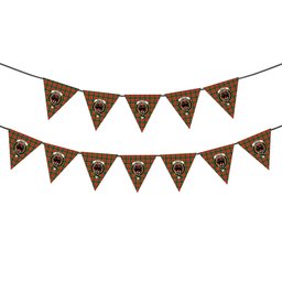 ScotsTee Shop Scottish Baxter of Balgavies Modern Crest Tartan Triangle Flags Tartan Bunting, Pennants (12pcs)