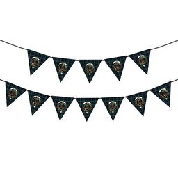 ScotsTee Shop Scottish Blair Modern Crest Tartan Triangle Flags Tartan Bunting, Pennants (12pcs)