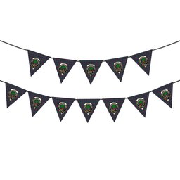 ScotsTee Shop Scottish Cairns of Finavon Modern Crest Tartan Triangle Flags Tartan Bunting, Pennants (12pcs)