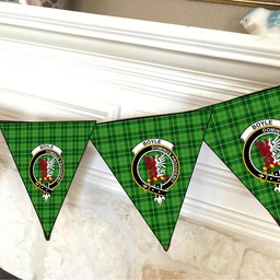 ScotsTee Shop Scottish Boyle SC Crest Tartan Triangle Flags Tartan Bunting, Pennants (12pcs)
