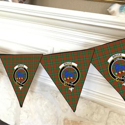 ScotsTee Shop Scottish Bruce Hunting Ancient Crest Tartan Triangle Flags Tartan Bunting, Pennants (12pcs)