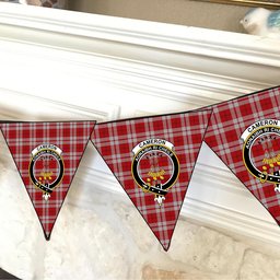 ScotsTee Shop Scottish Cameron Hose 2 Crest Tartan Triangle Flags Tartan Bunting, Pennants (12pcs)