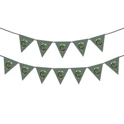 ScotsTee Shop Scottish Bisset Ancient Crest Tartan Triangle Flags Tartan Bunting, Pennants (12pcs)