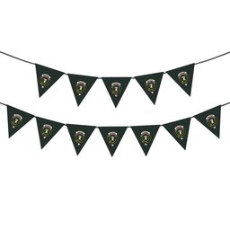 ScotsTee Shop Scottish Buchanan Hunting Crest Tartan Triangle Flags Tartan Bunting, Pennants (12pcs)