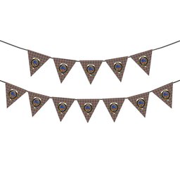 ScotsTee Shop Scottish Bruce of Kinnaird Modern Crest Tartan Triangle Flags Tartan Bunting, Pennants (12pcs)